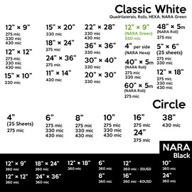 NARA | Alcohol Ink Paper | Paper for Alcohol Ink Painting | 6” Diameter Circle | 275 microns/200 GSM | Medium Paper | 10 Sheets | 100% Stain-Free