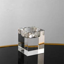 Lavandi Crystal Candle Holder, Crystal Tea lamp Candle Holder Crystal Candle Holder, Glass Candle Holder Candle Centerpiece for Home Decoration of Wedding (2.36 * 1.97inch), Transparent