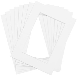 Anhow 8pcs 6x8 Picture Mats, Photo Frame Matting for 4x6 Mat Board Acid Free, Photo Mats 6x8 for 4x6 for Photo Frame/Posters Prints/Paintings - 1.5mm Thickness/White