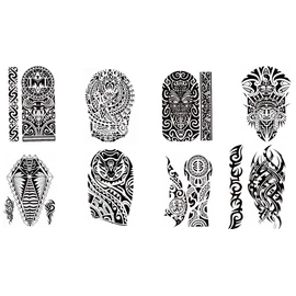 Tribal Tattoos Maori Design Tattoo Arm Tattoo Men Tattoo 8 Sheets Set J8
