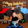 Monster Truck Birthday Banner Fire Cars Trucks Birthday Sign with