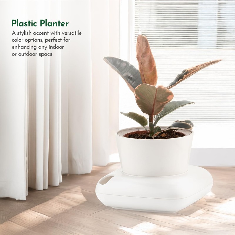alqua Orchideen- und Blumentopf für den Innenbereich, selbstbewässernder Pflanzentopf, Kunststofftopf