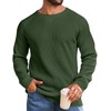 Vssjavun Men Cable Knit Sweaters Crew Neck Sweater Waffle Pullover