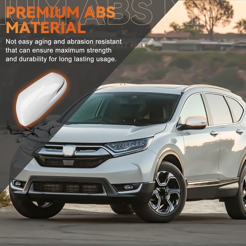 NH-883P Platinum White Pearl Side Mirror Covers Caps Compatible with