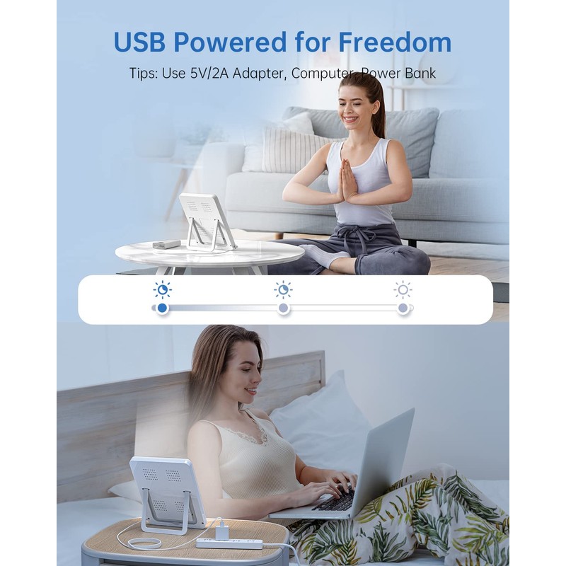 SUXIO Light Therapy Lamp - 10000 Lux Therapy Light Lamp,