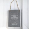 Hanging Slate Board with Jute Rope, Grey, Decorative Wall Sign