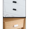 ShanBye 4 PCS Stick On Handles, Modern White ABS Plastic,