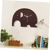 Gatuida Fashionable Wooden Elephant Wall Clock Silent Decorative Wall Mount