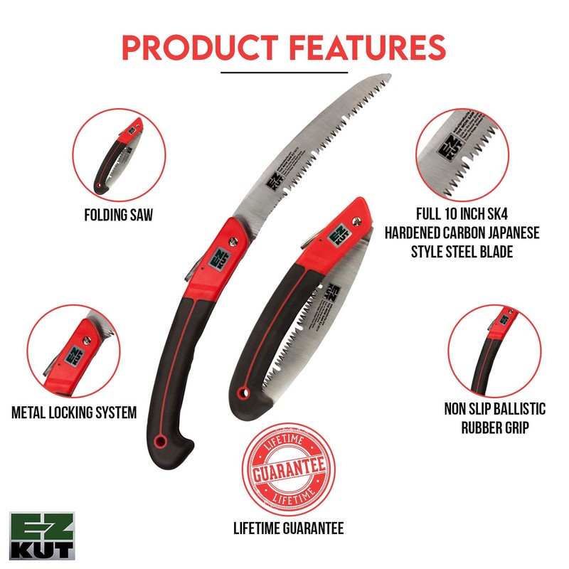 EZ KUT WOW Folding Saw 10” – Heavy-Duty Hand Saw