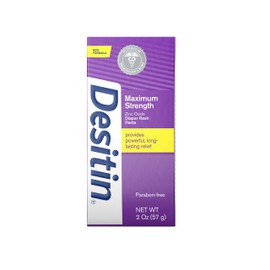 Desitin Maximum Strength Baby Diaper Rash Cream with 40% Zinc Oxide, Travel Size 2 Ounce