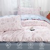SAPHREAS Botanical Floral Duvet Cover Set Queen Size 3pcs Garden