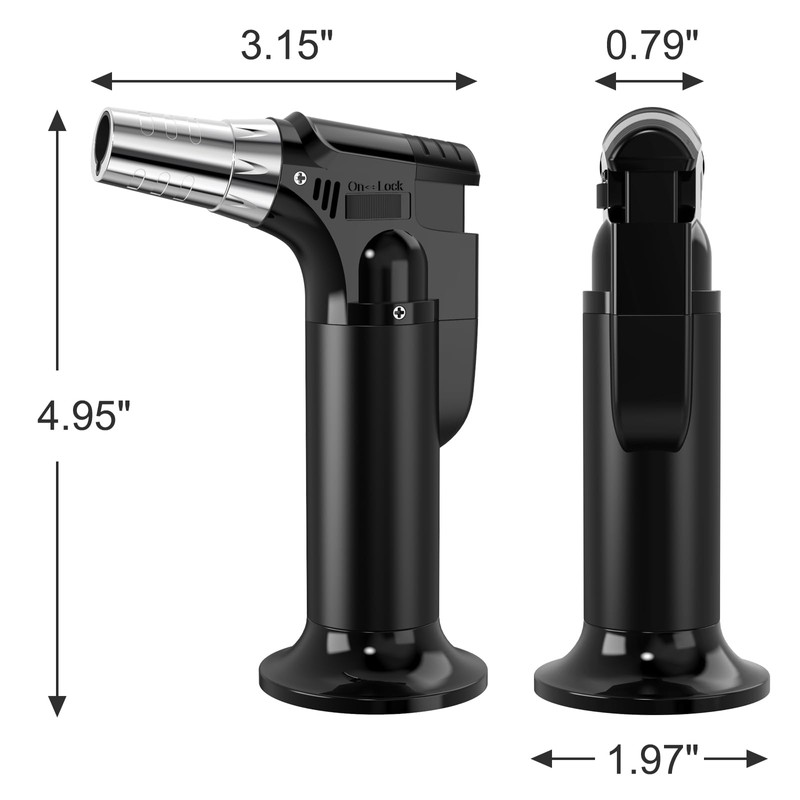 2 Pack Torch, Butane Torch Refillable, KitchenTorch for Cooking with