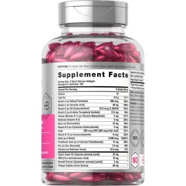 Hair Skin and Nails Vitamins | 300 Softgels | Biotin and Collagen | by Horbaach