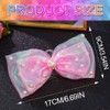 CAKURE Led Bow Hair Clip Pearl Tulle Hair Bow Barrettes