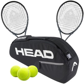 Head Geo Speed Tennis Racquet Doubles Bundle with a Black Base Tennis Bag or Backpack – Optional Accessories