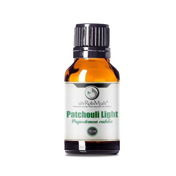 uh*Roh*Muh Premium Light Patchouli Essential Oil 15 ml | Home Essentials, Intense Sweet Aroma Aromatherapy Bliss | Essential Oils for Diffusers Aromatherapy | Sustainably Sourced from Indonesia