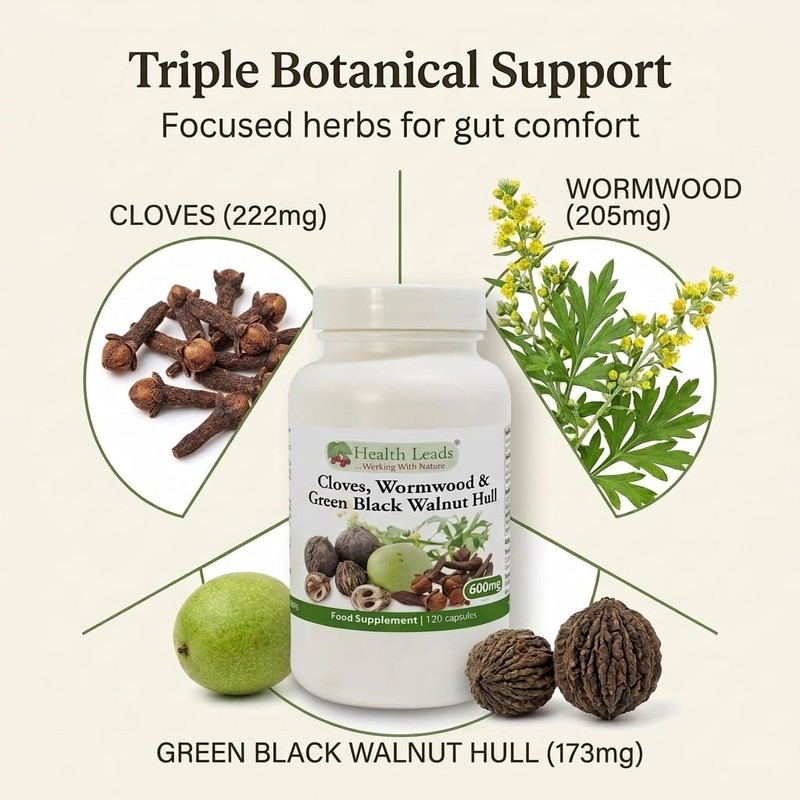 Wormwood Black Walnut and Clove Capsules 600mg Per Capsule –