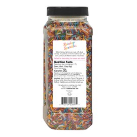 Watkins Food Service Rainbow Sprinkles, sin tintes artificiales, 25 onzas