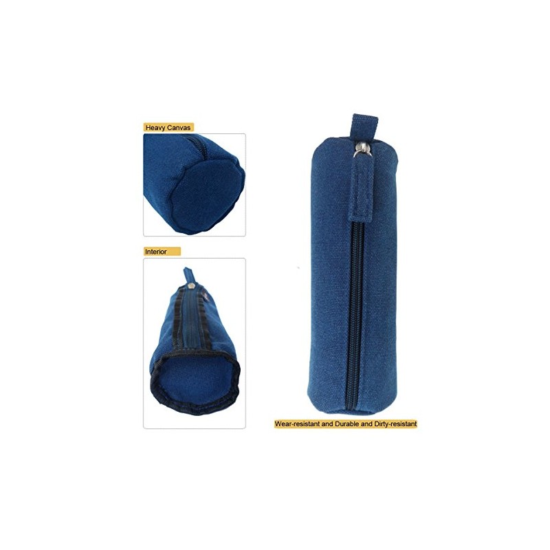 Bolsa de lápices portátil de lona pesada y práctica funda