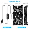 ELZO USB Quiet Cooling Fan, 4.7 inches (12 cm), Double
