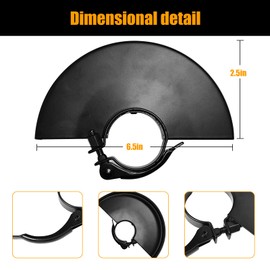 6.45" Angle Grinder Guard for 6"/5"/4-1/2"/4" Grinder Blades Wheel Disc 397661-01 Metal Grinder Disc Wheel Cover Replacement for DEWALT D28116 D28065 D28144 BOSCH, MAKITA, METABO Grinders Guard
