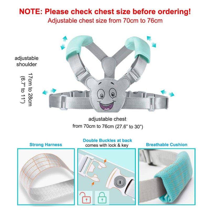 Walking Harness for Toddlers, Children's Walking Harness, 3-in-1 Set: Safety