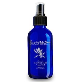 Best of Nature Clearing Sage Aromatherapy Room Mist & Linen Spray: 100% Natural Sage Spray for Freshening Rooms, Cleansing Energy, and Refreshing Linens—Pure Essential Oil Air Freshener