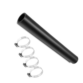 2" ID Gasoline Fuel Filler Neck Hose with 4 Clamps - 15 7/8" Straight Gas Tank Hose Replacement