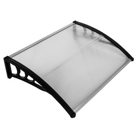 Henf 31.5"x 40" Window Door Awning, Outdoor Patio Awning Canopy Front Door Eaves Sun Rain Protection Cover Hollow Sheet Snow Protection