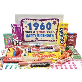 RETRO CANDY YUM ~ 1960 66th Birthday Gift Box Nostalgic Candy Mix from Childhood for 66 Year Old Man or Woman Born 1960 Jr