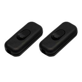 Yesmin 2 Pcs 6A DP Inline Cord Switch,2 or 3 Core Bipolar Switch Can Accept Circular Or Flat Wires,Suitable For Desk Lamp/Small Appliance Etc