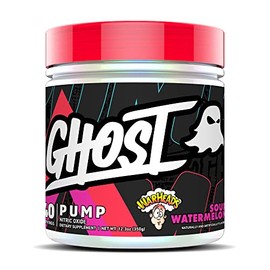 GHOST Polvo de óxido nítrico Pump, Warheads Sandía Ácida - 40 porciones - Suplemento pre-entrenamiento sin azúcar ni estimulantes - L-citrulina,...   