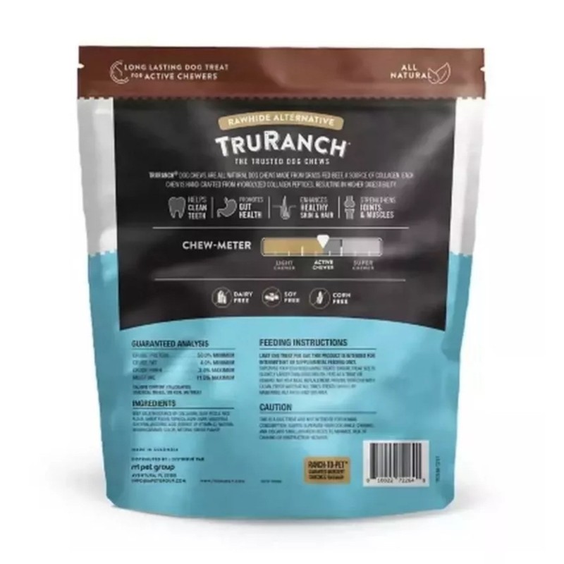 Truranch Collagen 6" Bully Rolls Dog Chews , 24 Count.