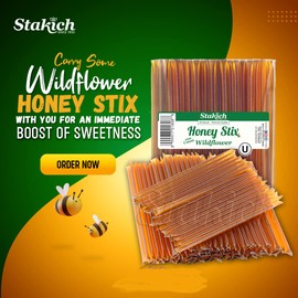 Stakich Wildflower Honey Stix (500 Stix)