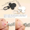 Unbranded Silver Mickey Mouse Head Face Ears Detachable Charm Zipper