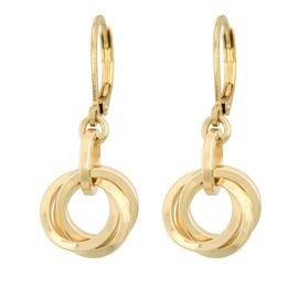 Classic 14K Gold‑Filled Leverback Dangle Earrings - Lightweight Nickel‑Free Hypoallergenic Design - Secure Clasp, USA Crafted, Everyday Dressy Minimalist Design - 1.25" L / 0.75" Drop / 0.5" W