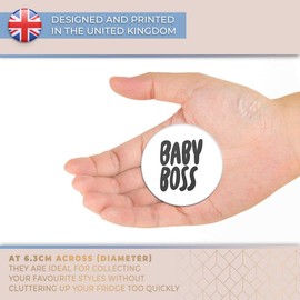 Destination Vinyl ltd Magnet for Refrigerator, Fridge - Boss Baby Funny Cute Sign for Office, Cabinet and Whiteboard, Magnetic Stickers, 14762