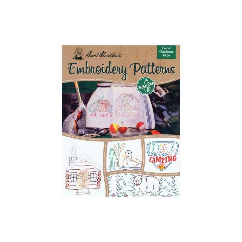 Aunt Martha's 406 Great Outdoors Embroidery Transfer Pattern Book Kit