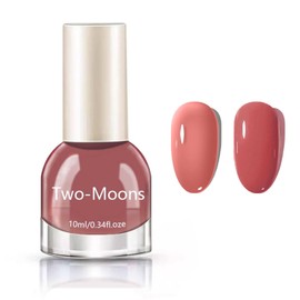 NovaCharm Peach Pink Nail Polish - Coral Nude Nail Art Varnish - Radiant Fingernail Polish - Jelly Like Clear Nail Gel - Cruelty Free Quick Dry Nail Polish Air Dry - Nail Lacquer For Women