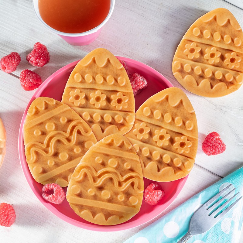 Mini Easter Egg Waffle Maker- Make Double Sided Waffles or