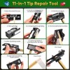 DOYFAY Billiards Pool Cue Tip Shaper 10-in-1 Pool Cue Tips