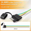 Ekrnlyi 4핀 트레일러 커넥터(2팩) 먼지 덮개가 있는 25인치 16AWG 4방향