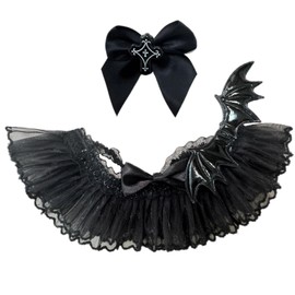 ZMaglorian Dress and Bow for Plush Toy, Black Witch Costume with Wings, Complete Gift Set