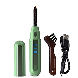 Rizadores de pestañas con peine de pestañas, control inteligente de temperatura, maquillaje rápido y natural, recargable por USB para una fácil...    