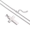 DORANA Cross Necklace for Men,Men's Cross Necklaces Stainless Steel Cross