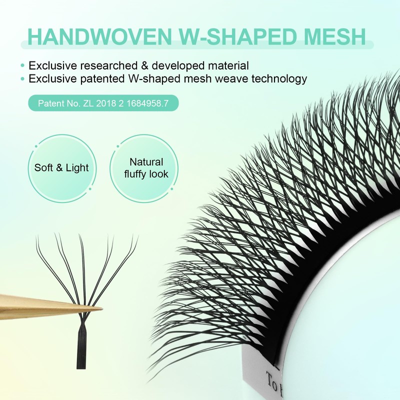 NAGARAKU Double Tips Eyelash Extensions, 5D W Shape Eyelash Extension,