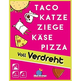 Blue Orange, Taco Cat Goat Cheese Pizza: Fully Twisted, Party Game, Card Game, 2-8 Players, From 8+ Years, 10 Minutes, German