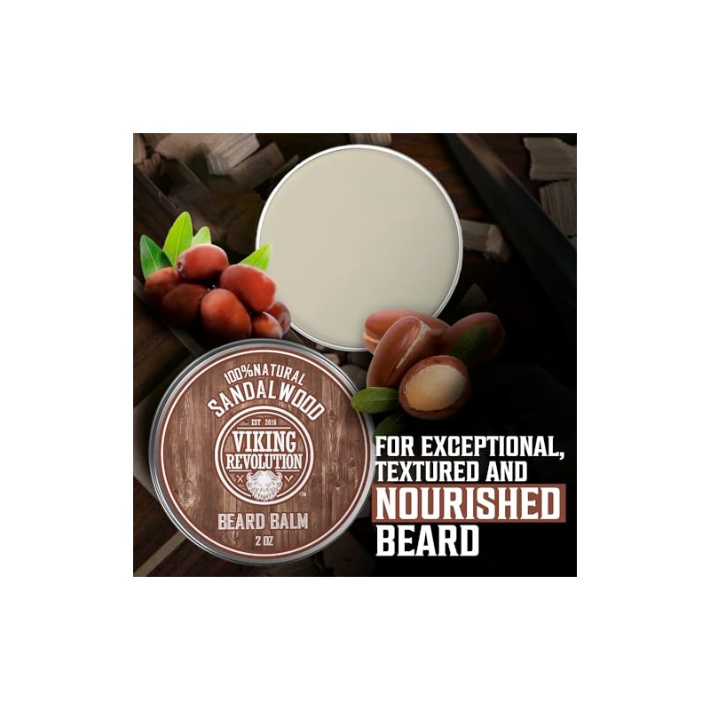 VIKING REVOLUTION Bálsamo para Barba con Sándalo - 100% Natural