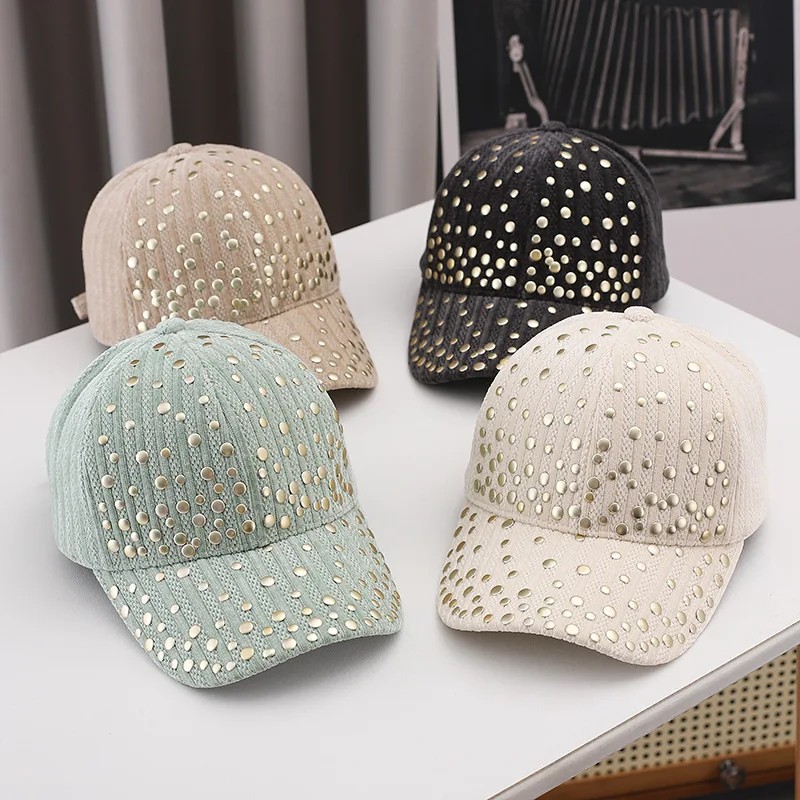 Full Diamond studded Women's Summer Hat Small Casual Rhinestone Natural