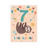 12 Invitation Cards with 12 Envelopes for 7th Children's Birthday